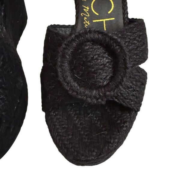 Beach by Matisse Black Jute Platform Sandals Size 8 - Picture 7 of 11